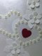 Luxury Handmade Valentine Day Card - Decorated With Beautiful Die Cut Hearts, Flowers & Beads