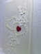 Luxury Handmade Valentine Day Card - Decorated With Beautiful Die Cut Hearts, Flowers & Beads