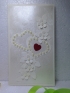 Luxury Handmade Valentine Day Card - Decorated With Beautiful Die Cut Hearts, Flowers & Beads