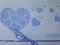 Handmade Valentine Day Card - Beautifully Crafted With Die Cut Hearts & Beads