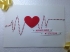 Handmade Valentine Day Card - I LOVE YOU - Crafted With Beautiful Die Cut Glossy Heart & Paper Thread