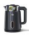 FEDUS Aqua Viva Electric Kettle, 1.8 Litres hot water kettle Jug, 1500W Stainless Steel Body, Power Indicator, Automatic Cut-off used for boiling Water, making tea and coffee, instant noodles, soup, etc. (Black)