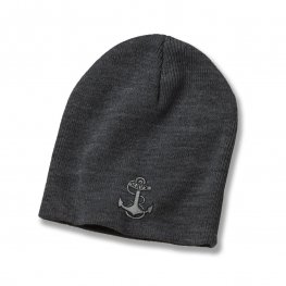 NAVY ANCHOR AMERICAN-MADE SUBDUED WATCH CAP - GREY